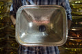 German Silver Sink, Hammered Bathroom Dropped In Sink