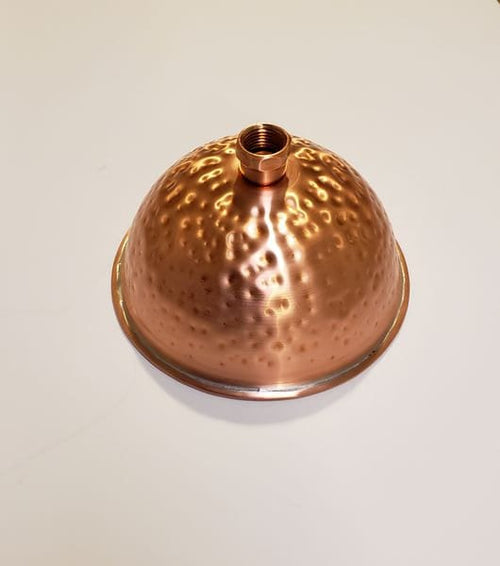 6" Hand Hammered Half sphere Copper shower head