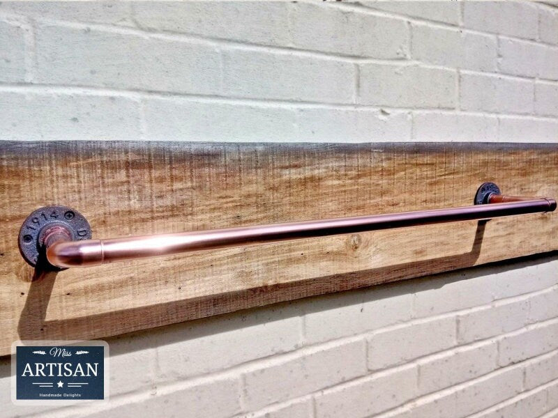 Copper Pipe Towel Rail - Vintage / Industrial / Modern