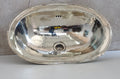 Handcrafted Oval Solid German Silver Sink, Bathroom Vanity Vessel sink