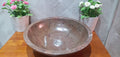 Marble Round Shaped Countertop Sink Circular Bathroom Vessel Washbasin Sink MS1200