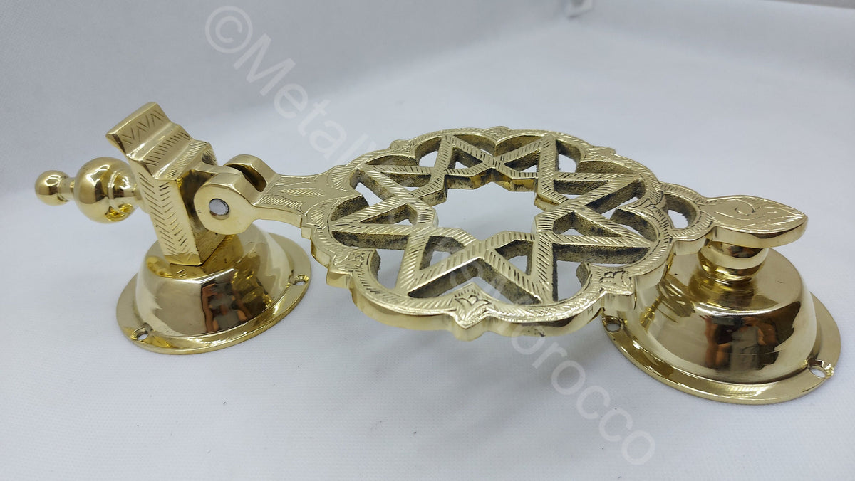 Engraved Brass Door Knocker - Handmade Knocker Handle - 100% Moroccan