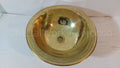 Round Unlacquered Brass Bathroom Sink - Handmade Brass Sink Vanity