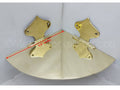Unlacquered Brass Corner Shelf Wall Mount With Wall Mounting Crowns - Brass Corner Shelves