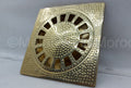 Hammered Brass Floor Drain - Unlacquered Brass Shower Drain