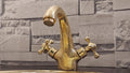 Moroccan Solid Brass Faucet - Hammered Bathroom Sink Faucet - Handmade Water Faucet