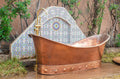 Solid Copper Bathtub, Vintage Freestanding Hammered Tub, Customized Tub
