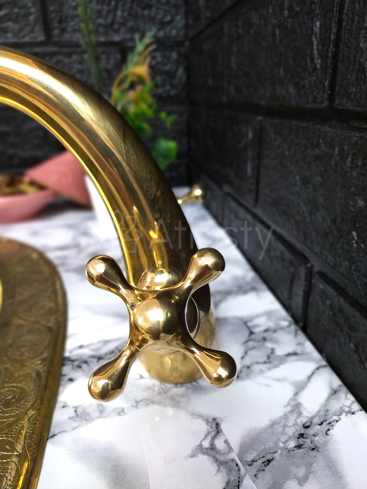 Handmade Unlacquered Brass Faucet