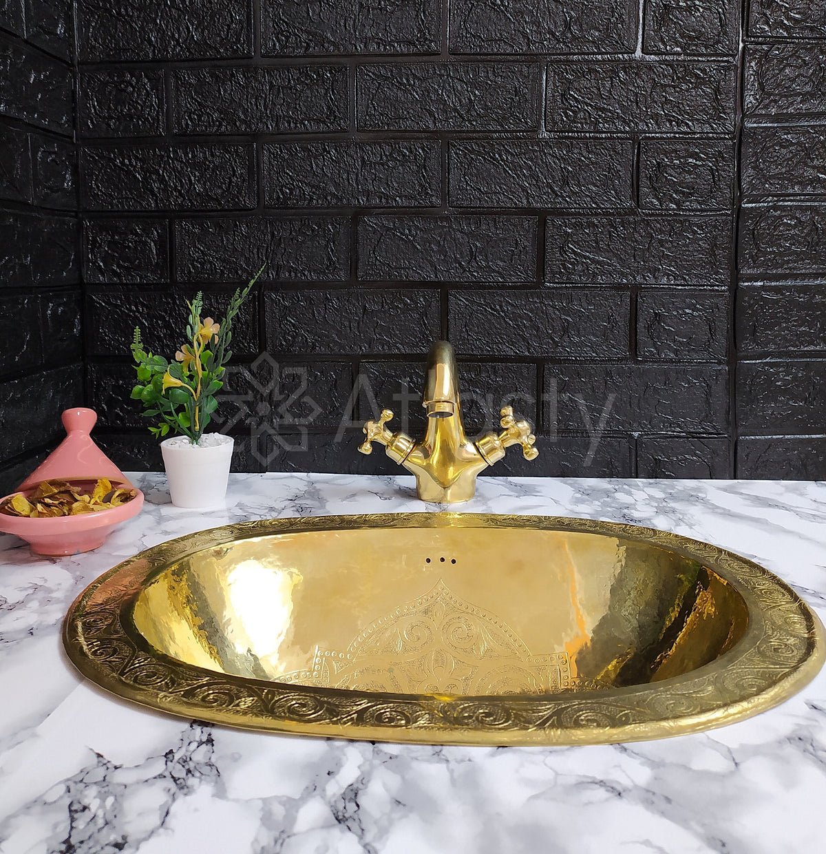Handmade Unlacquered Brass Faucet