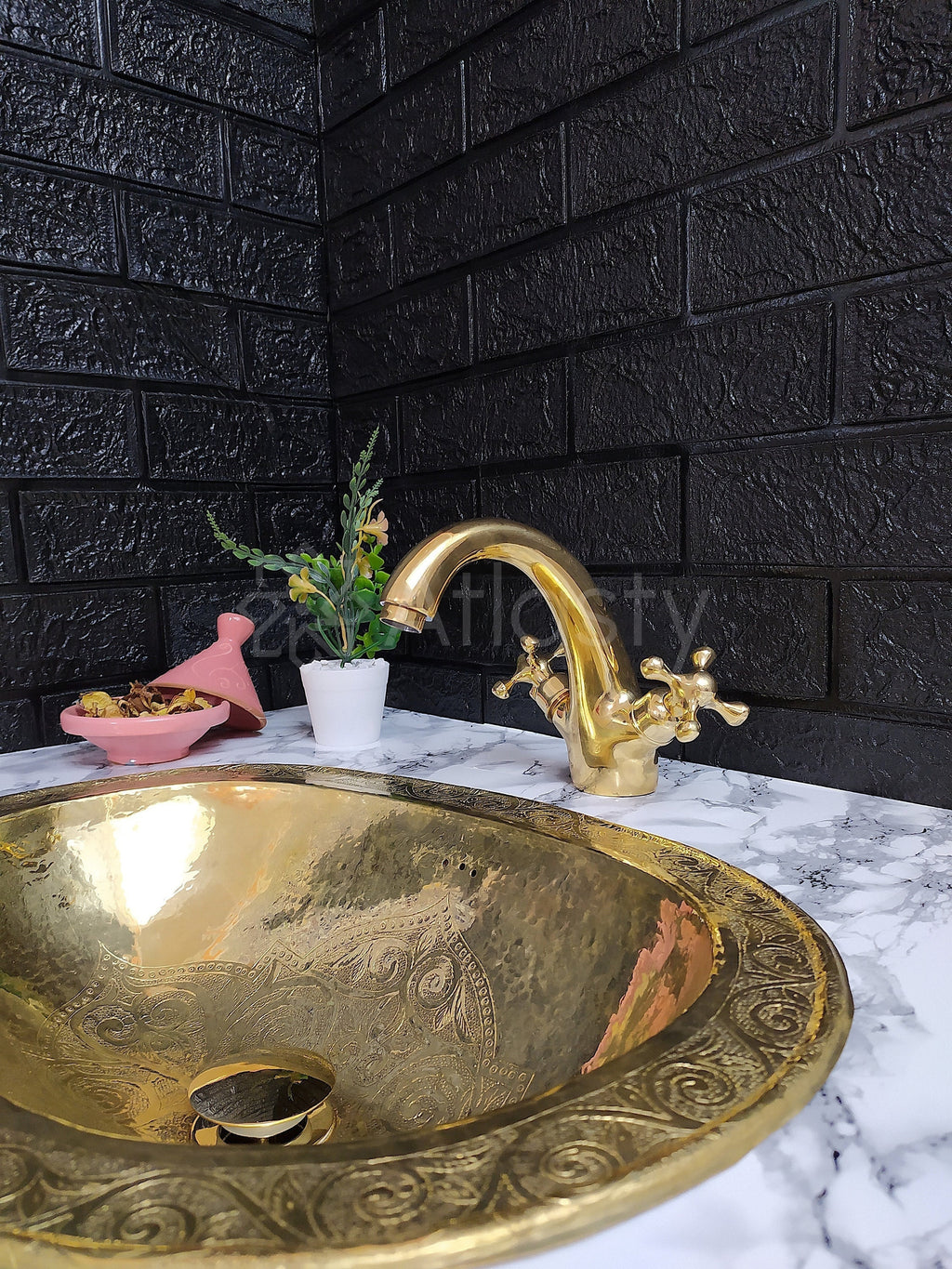 Handmade Unlacquered Brass Faucet