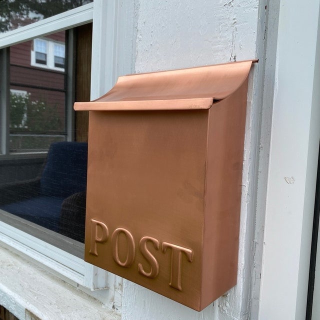 Flush Mount Copper Mailbox with embossed word “Post”