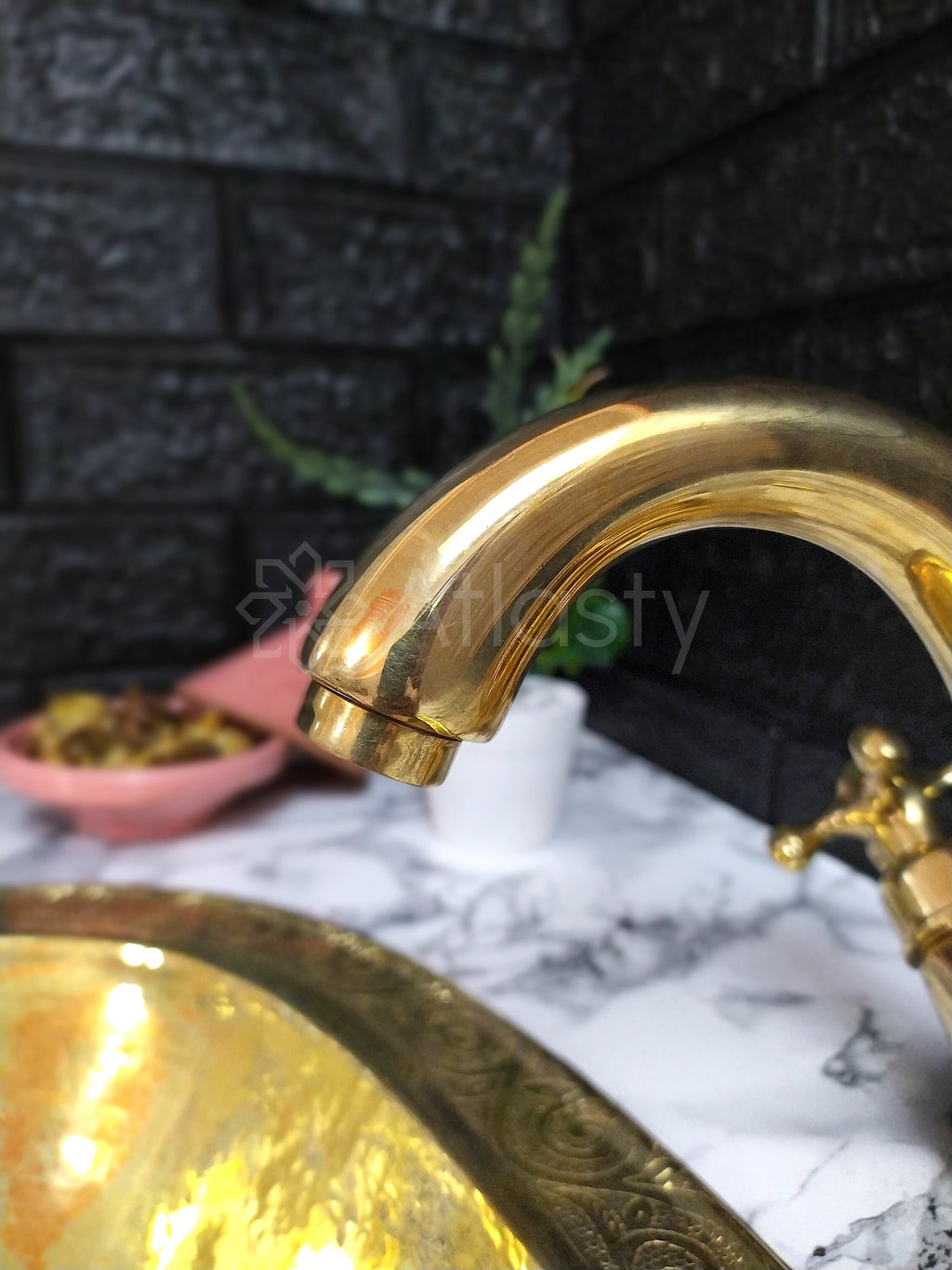 Handmade Unlacquered Brass Faucet