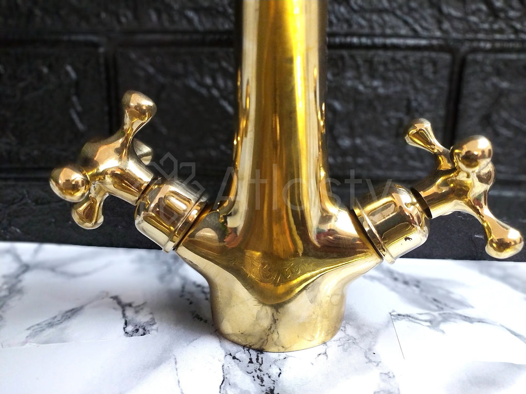 Handmade Unlacquered Brass Faucet