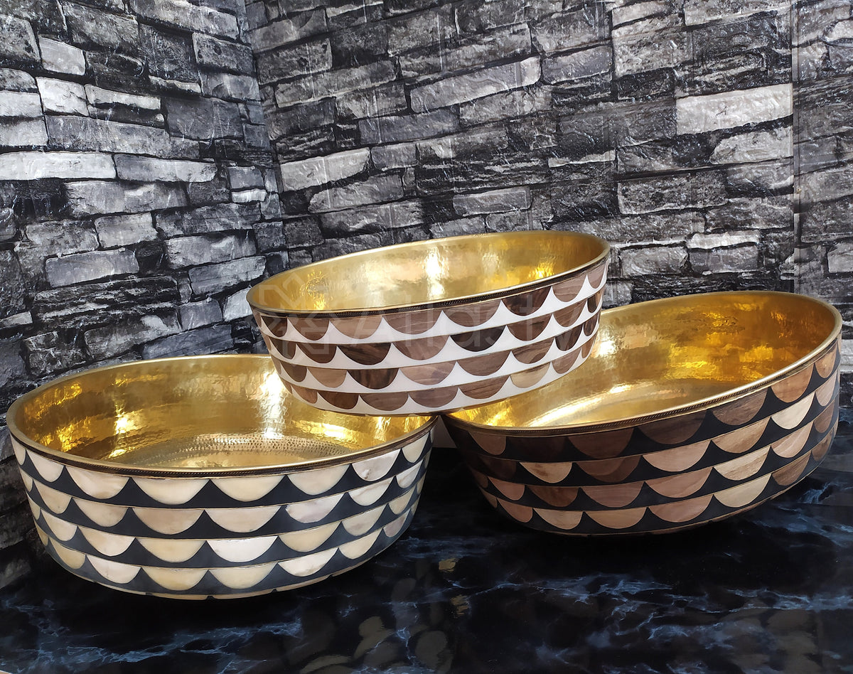 Bathroom Sink created from Resin and Brass