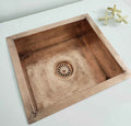 Copper Undermount Kitchen Sink, Single Bowl Kitchen Sink, Copper Bar Sink Undermount, Hammered Copper Kitchen Sink, Cust