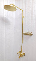 Unlacquered Brass Shower System and Tub Filler
