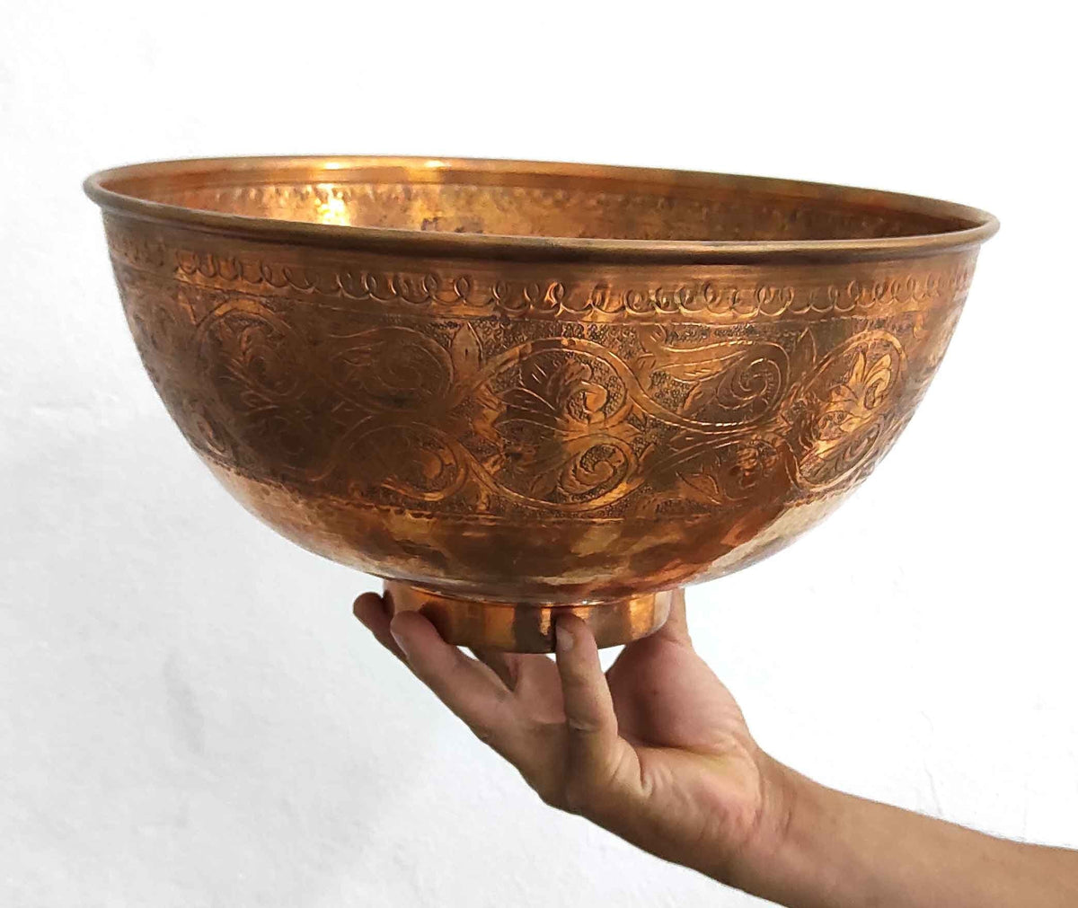 Antique Copper Vessel Sink Bathroom, Moroccan Handmade Sink