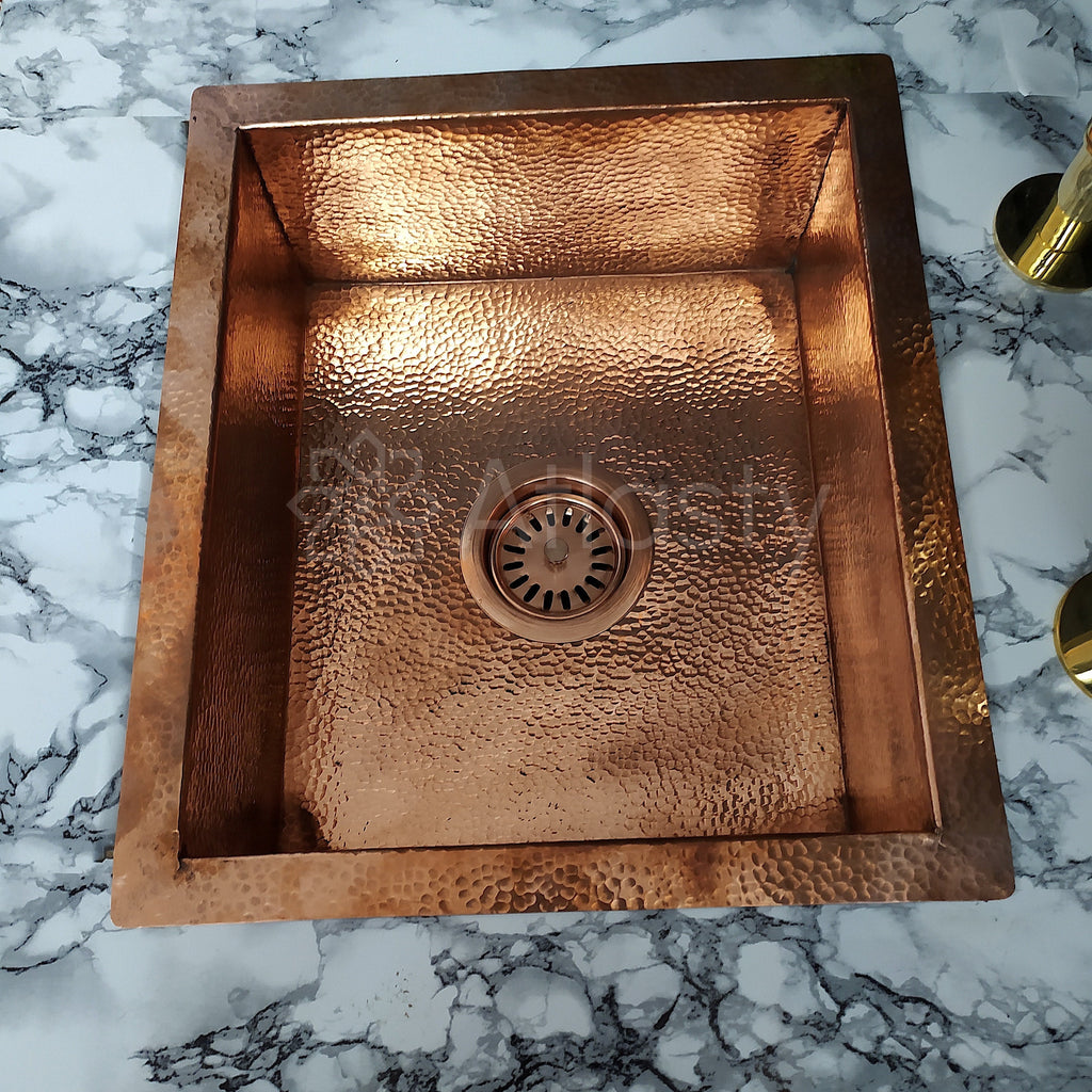 Hammered Solid Copper Kitchen Sink