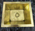 Solid Brass Single Sink With Customized Size, Drop in Sink Gold Brass, Moroccan handmade Brass Sink
