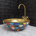 Bathroom Sink created from Brass and Resin