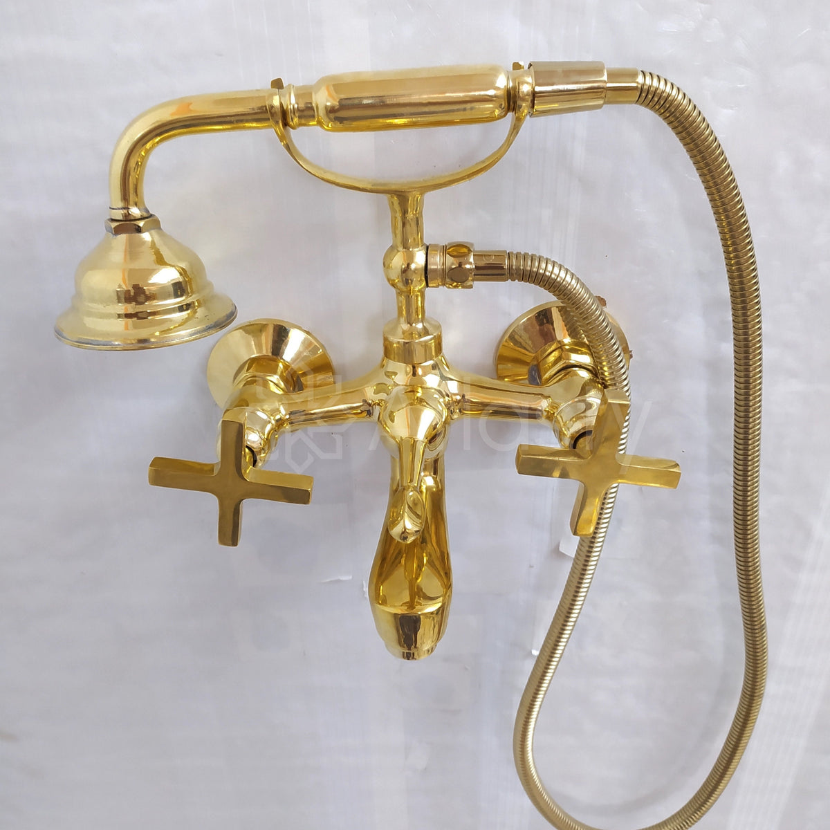 Unlacquered Brass Wall Mount Tub Filler
