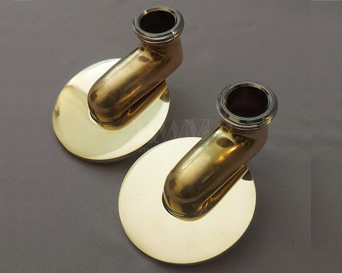 Unlacquered Brass Clawfoot Bathtub Faucet Adjustable Swing Arms