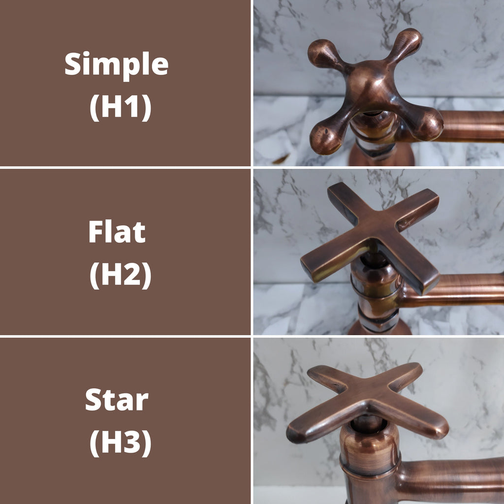 Solid Copper Bridge Kitchen Faucet