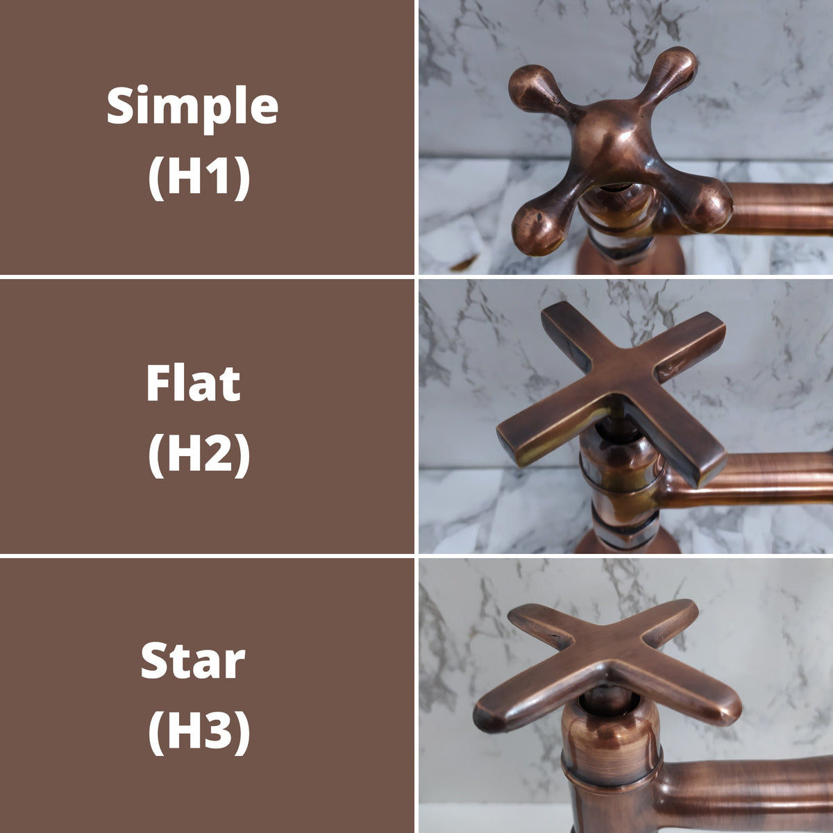 Solid Copper Bridge Kitchen Faucet