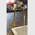 Solid Brass Drinking Water Filter Faucet Single Handle Cold Gooseneck Faucet