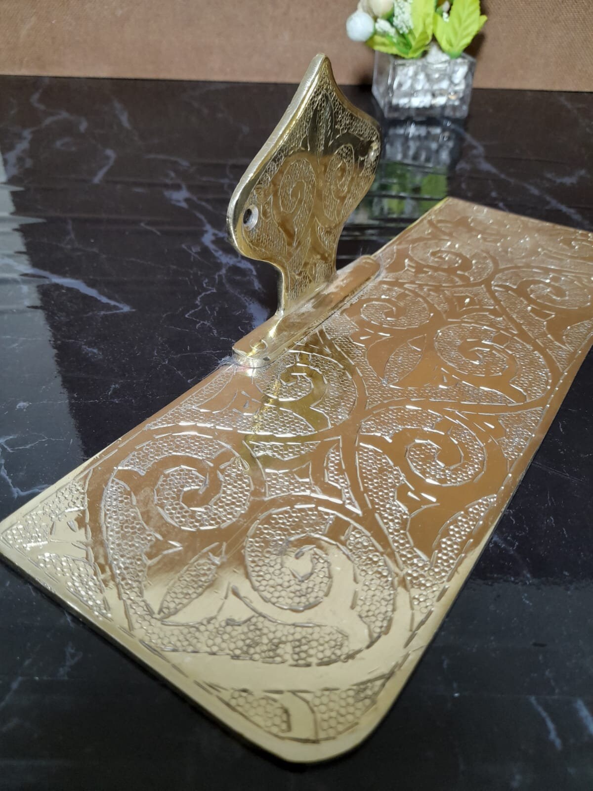 Unlacquered Brass Wall mounted Shelf For Bathroom