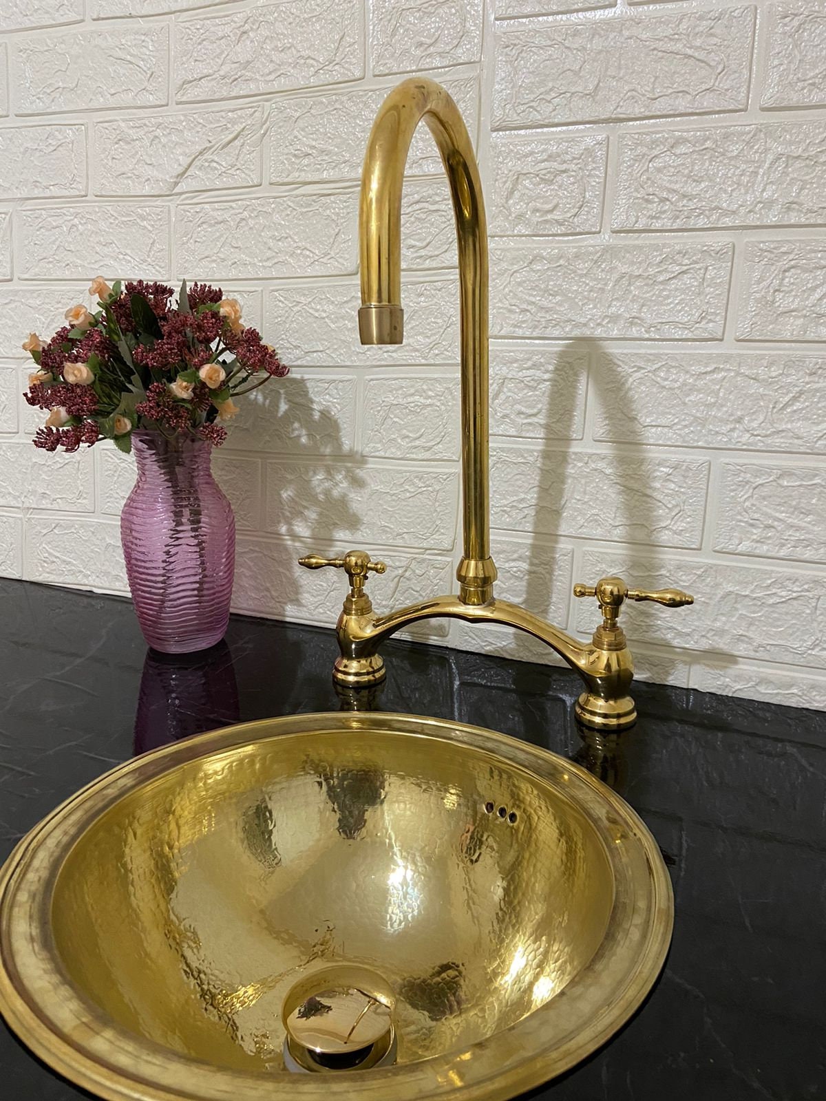 Kitchen Faucet, his Bridge Faucet Kitchen was handcrafted with 100% Brass Unlacquered Brass Bridge Home and living
