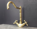 Unlacquered Brass Traditional Sink Faucet For Vanity - Bathroom Faucet