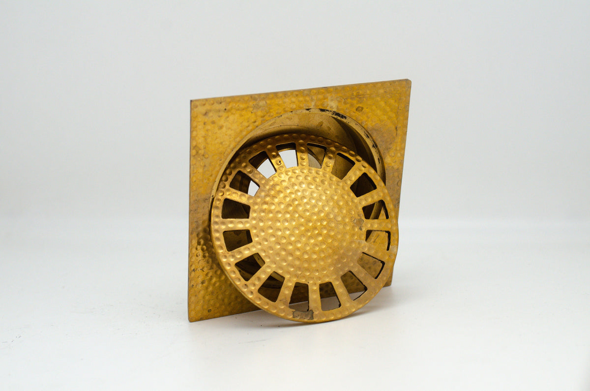 Unlacquered brass floor drain