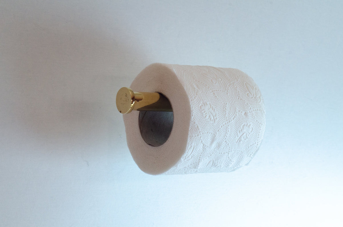 Unlacquered Brass Toilet Paper Holder