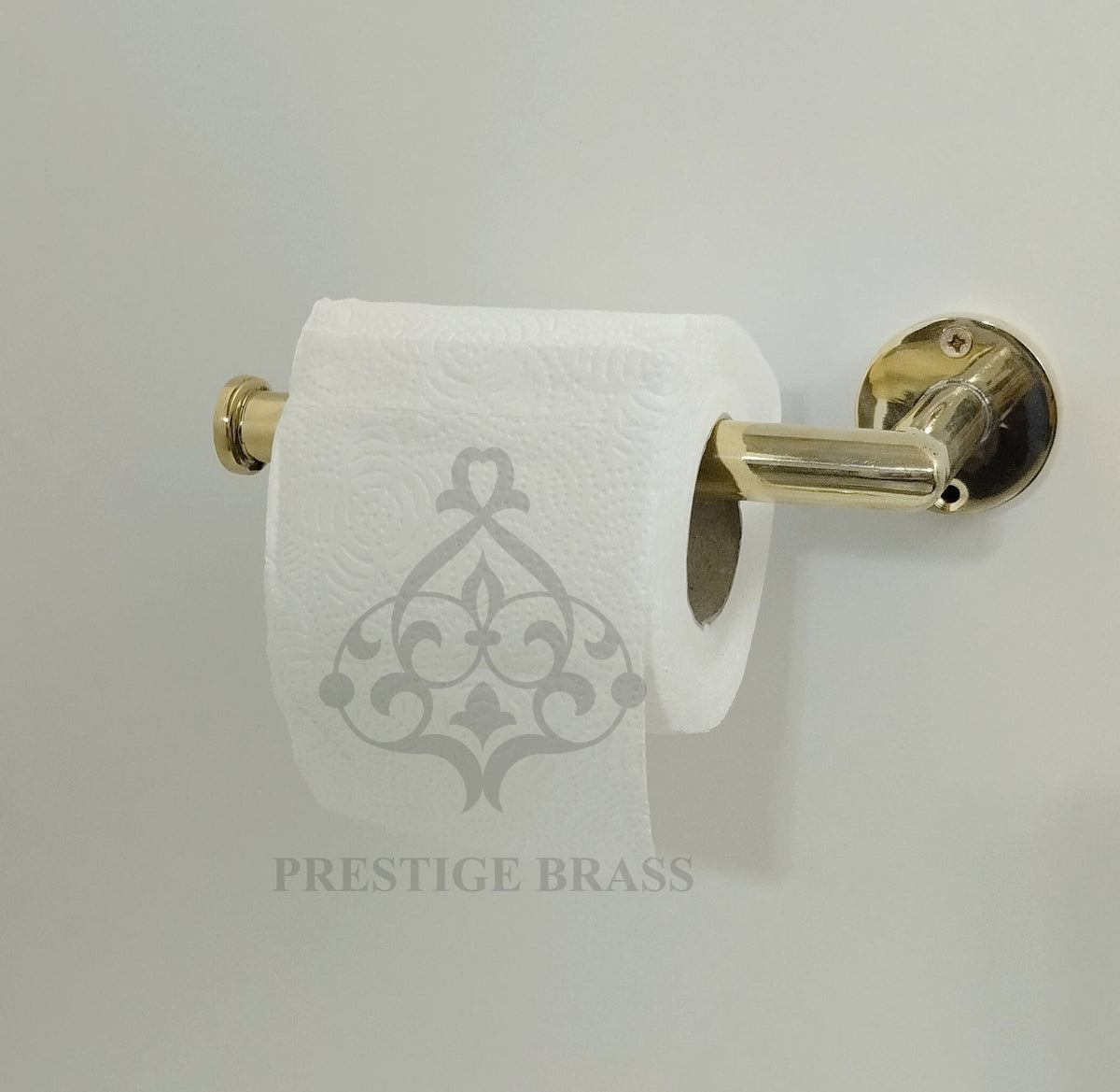 Solid Brass Toilet Paper Holder, Handcrafted Powder Room Roll Holder