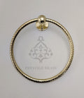 Solid Brass Towel Ring Holder - Unlacquered Bathroom Decor