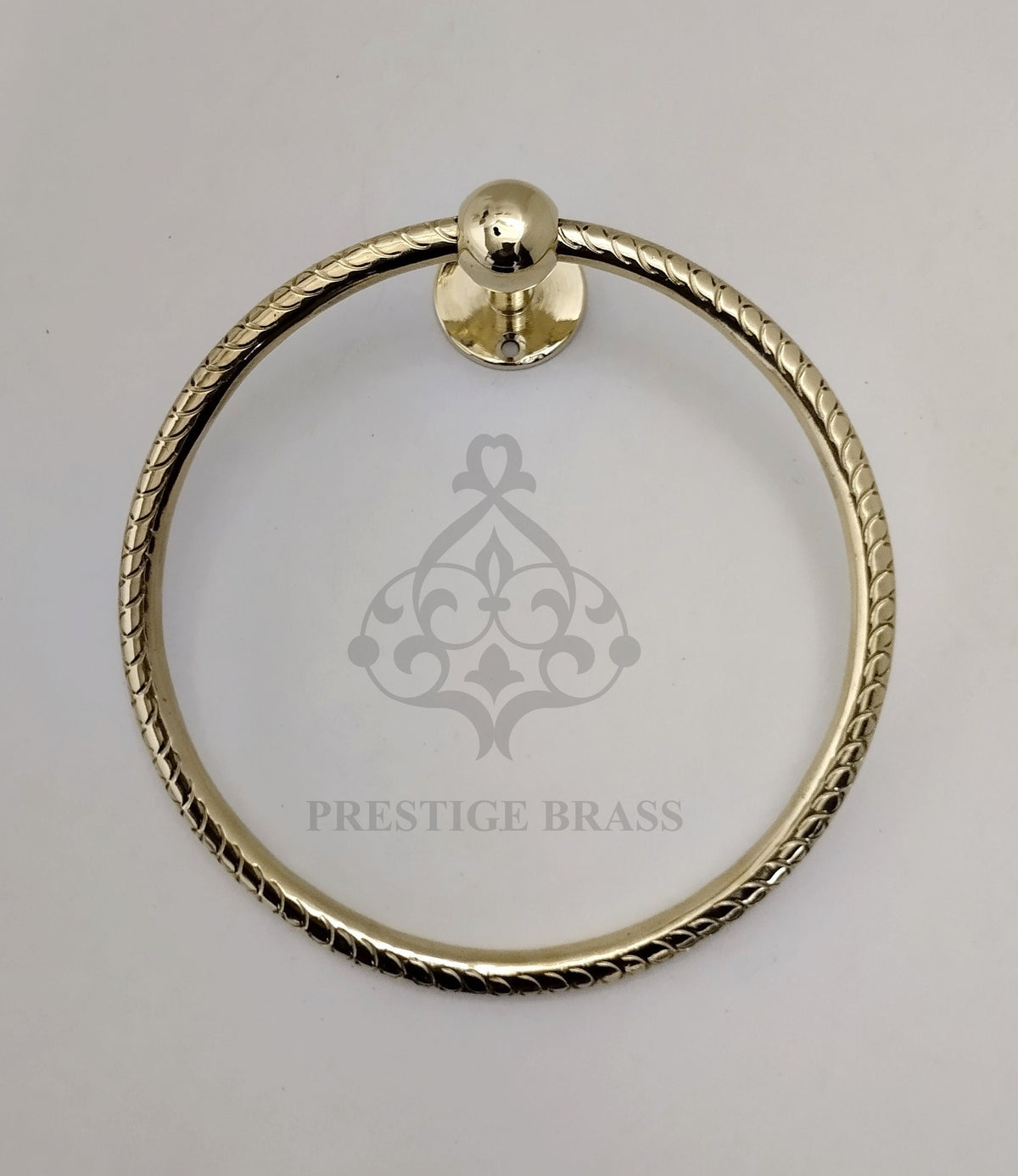 Solid Brass Towel Ring Holder - Unlacquered Bathroom Decor