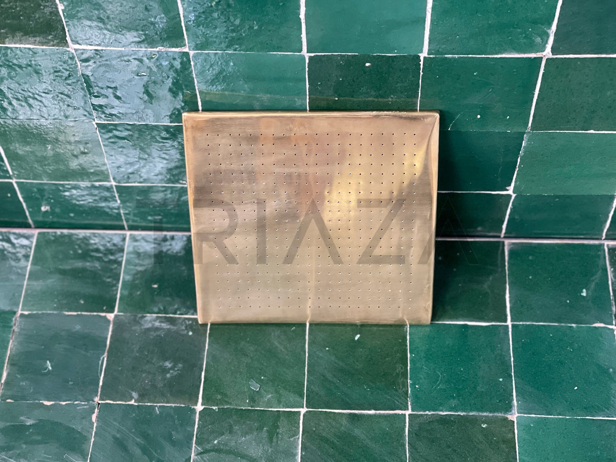 Brass showerhead, unlacquered brass showerhead, solid brass showerhead, Rain showerhead, Rainfall showerhead