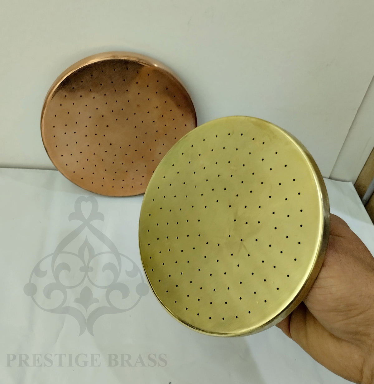 Unlacquered Solid Copper Rain Shower Head - Outdoor Shower