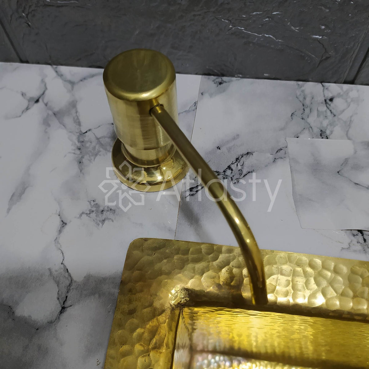 Unlacquered Brass Soap Dispenser