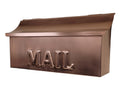 Wall Mount Copper Mailbox with Embossing,Handcrafted