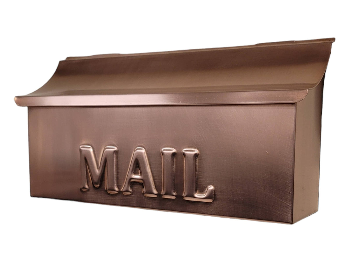 Wall Mount Copper Mailbox with Embossing,Handcrafted
