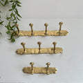 Wall Mount Brass Coat Rack - Brass Solid Coat Hanger With Hooks - Clothes Hooks Wall Mount - Moroccan hooks - Coat Hange