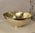 Custom Made 15 Guage Brushed Brass Bathroom Round Basin