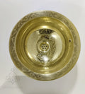 Engraved Solid Brass Sink: Moroccan Handcrafted Washbasin (14”)
