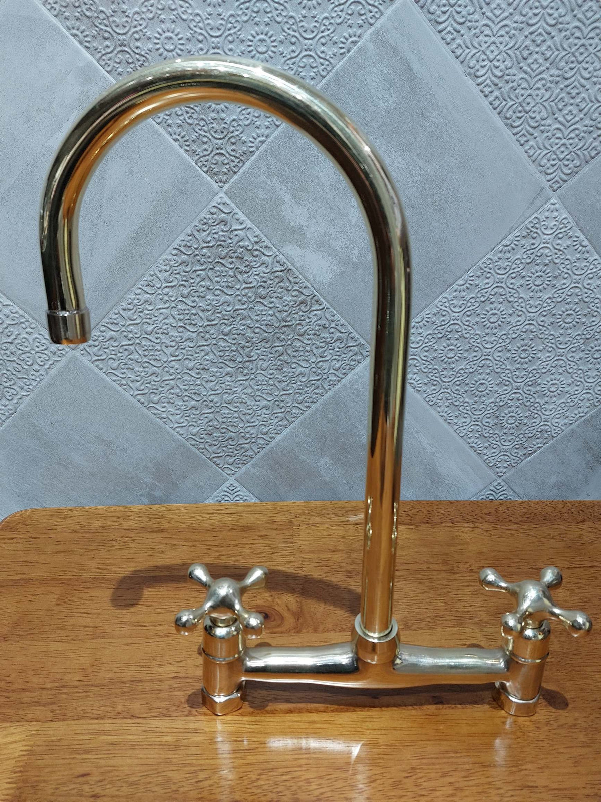 Unlacquered Brass Kitchen Faucet, Solid Brass Kitchen Faucet, Handmade Brass Sink Faucet, Antique Brass Kitchen Faucet