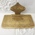 Handmade Embossed Brass Wall Mounted Brass Maroccan Shelf