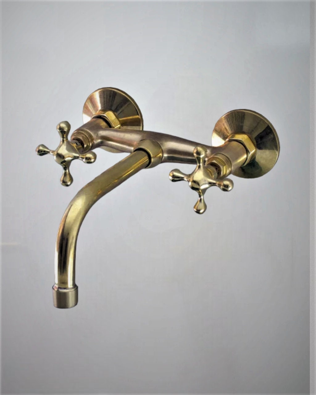 Unlacquered solid Brass wall mount Faucet