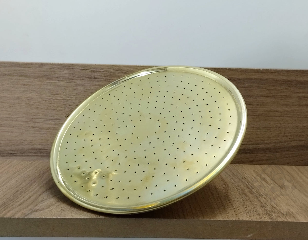 Unlacquered Solid brass Rain Shower Head, Handcrafted Vintage Showerhead, Exterior Use