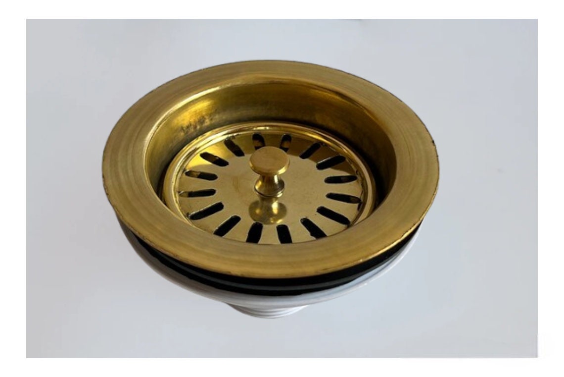 Unlacquered Brass Kitchen Sink Drain